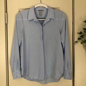 Light blue button down blouse
